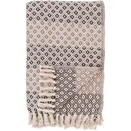 House Nordic Alanya Plaid 130 x 180 cm Braun/Beige/Weiß