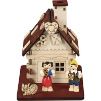 Holz-Glas-Design HGD Räucherhaus Hänsel und Gretel 12 x 8,5 x 11 cm