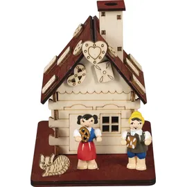 Holz-Glas-Design HGD Räucherhaus Hänsel und Gretel 12 x 8,5 x 11 cm