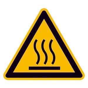 SafetyMarking® Warnaufkleber "Warnung vor heißer Oberfläche" dreieckig 10,0 x 10,0 cm