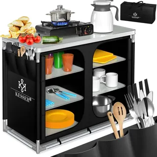 Kesser Campingküche Typ F6 Schwarz/Silber