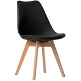 Klast Home Küchenstuhl, Schwarz, Kunststoff, 48x82x57 cm, Esszimmer, Stühle, Esszimmerstühle, Vierfußstühle