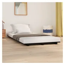vidaXL Massivholzbett 100 x 200 cm Schwarz