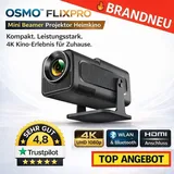 OsmoTM FlixPro Mini Beamer Projektor Heimkino WLAN 6 Bluetooth 4K 1080p LED HDMI