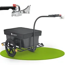 Juskys Lastenanhänger 90 L schwarz