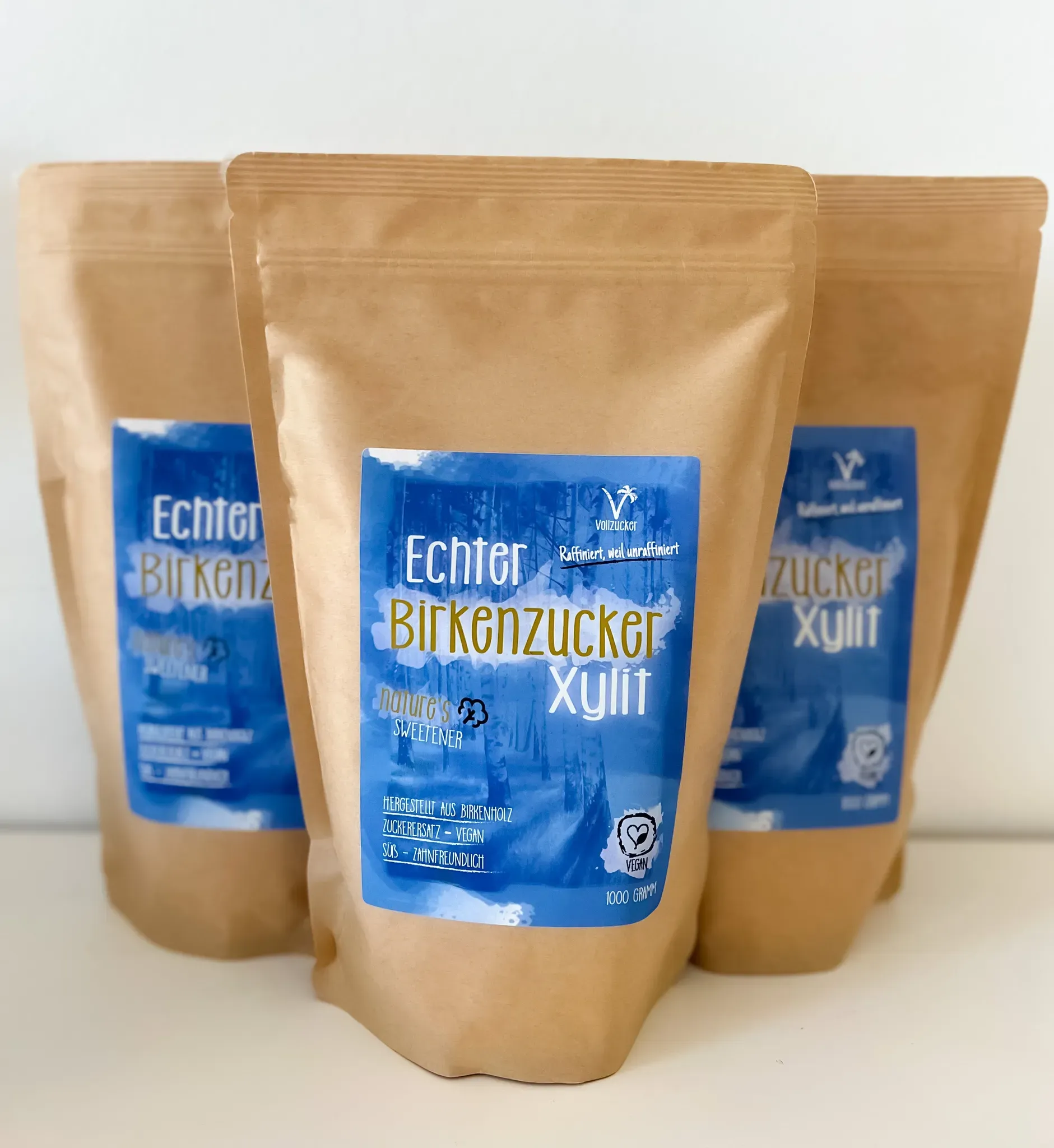 Echter Birkenzucker (Xylit) - aus Finnland, Finnischer Birkenzucker ohne Mais 3 x 1kg 