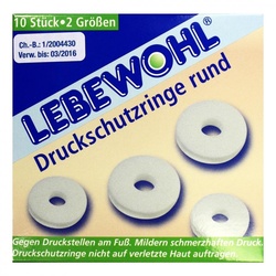 Lebewohl Druckschutzringe rund