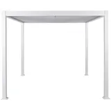Beliani Garten Pergola 3,1 x 3,1 m Weiß