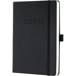Sigel Wochennotiz-Kalender Conceptum ca. A5 18 Monate Hardcover schwarz 2025/2026