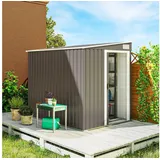 Outsunny Gerätehaus 2,06 x 1,81 m Hellgrau