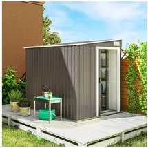 Outsunny Gerätehaus 2,06 x 1,81 m Hellgrau