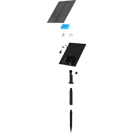LUXULA Solarleuchte schwarz 5 W 3000K 200 lm 4er Set