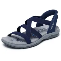 SKECHERS Reggae Slim – Stretch Flex Hands Free Slip-ins Sandals, Navy, 39