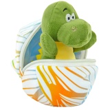 KÖGLER 75763 - Daniel, Mini Dino aus Plüsch im Ei, 13 cm groß, kleines Plüschtier zum Kuscheln und Liebhaben, als kleines Geschenk für Kinder, Jungen und Mädchen