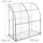 Relaxdays Foliengewächshaus Metall Schwarz Transparent 215 cm 2 m2