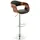 TPFLiving Barhocker Kingsley 360° drehbar höhenverstellbar Metall Chromoptik Holz/Kunstleder Walnuss/Schwarz