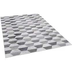 Teppich GINO FALCONE "SERENA 77", grau, B:160cm H:7mm L:230cm, Polyester, Teppiche, gedruckte Felloptik, ideal im Wohnzimmer & Schlafzimmer