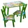 Hti-Living Kindertischgruppe Dschungel 1 Tisch 2 Stühle MDF grün