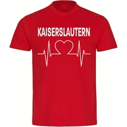 multifanshop Kinder T-Shirt - Kaiserslautern - Herzschlag - Druck weiß - Kind