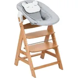 hauck Hochstuhl mit Newborn Set Alpha Premium Nature Grey, Grau