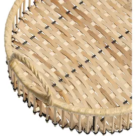 Zeller Dekotablett Rattan, Ø 32 cm,
