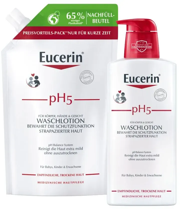 Eucerin pH5 Waschlotion + Eucerin® pH5 Waschlotion empfindliche Haut Nachfüllpackung