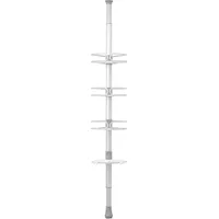 Oxo GOOD GRIPS "Teleskop-Duschregal aus Aluminium", silberfarben, B:9,5cm H:160,5cm T:30,5cm, Aluminium, Regale, schnell ausziehbar