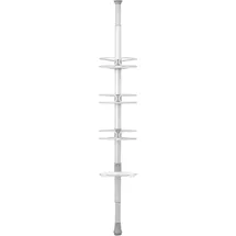 Oxo GOOD GRIPS "Teleskop-Duschregal aus Aluminium", silberfarben, B:9,5cm H:160,5cm T:30,5cm, Aluminium, Regale, schnell ausziehbar
