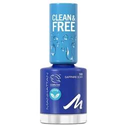 Manhattan Clean & Free Nail Polish Nagellack 8 ml Sapphire Soar / Desert Bluebell