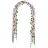 Defacto XXL Rosenbogen aus Metall in Schwarz 250 x 39 x 150 cm (HxTxB), Torbogen, Rankbogen, Rostfrei DF-RB049