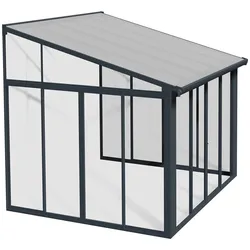 Wintergarten PALRAM - CANOPIA "SanRemo", grau (anthrazit), B:305cm T:2,77cm, Aluminium, Acryl, Polycarbonat (PC), Terrassenüberdachungen