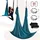 Vevor Aerial Yoga Hängematte Set 5 x 2,8 m, Grün Aerial Yoga Swing Air Fliegen, Yoga-Schaukel Hammock Swing 1000 kg Max. Tragfähigkeit, inkl. Yoga-