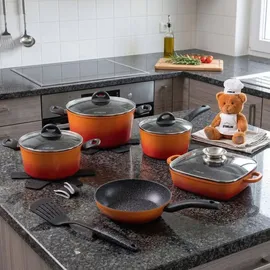 STONELINE Kochgeschirr-Set 15-tlg. 18 cm rund + 20 cm rund + 24 cm rund
