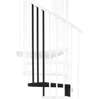 Minka Höhenerweiterung für Rondo Zink Color 180cm Durchmesser Schwarz