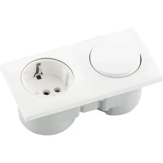 Berker Integro Flow Schalter polarweiß Steckdose