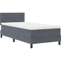 vidaXL Boxspringbett 90 x 190 cm Dunkelgrau
