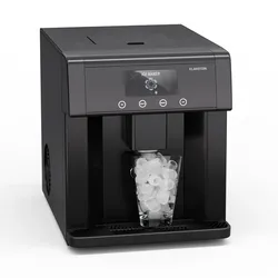 Klarstein Eiszeit Eiswürfelmaschine Edelstahl 3 Eiswürfelgrößen silber Schwarz