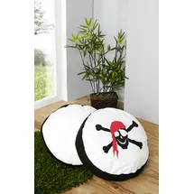 TICAA Rundes Kissen-Set 40 x 40 cm Schwarz