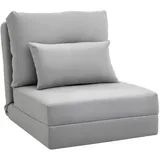 HOMCOM Schlafsessel Leinen, Metall