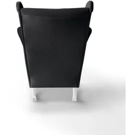 beautysofa Schaukelsessel Fabio Textil 82 x 103 x 108 cm Schwarz