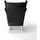 beautysofa Schaukelsessel Fabio Textil 82 x 103 x 108 cm Schwarz