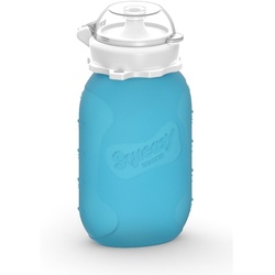 Squeasy Gear Trinkflasche Squeasy Snacker Quetschflasche, 180ml - Wiederverwendbares Quetschie, Quetschbeutel zum selbst befüllen blau