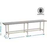 Simonrack Garderobenbank Grau 150 Cm Metall