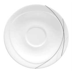 Seltmann Weiden Becher Seltmann Weiden Trio Highline Milchkaffeeuntertasse 17,5 cm, Porzellan weiß