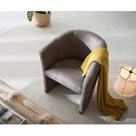 DeLife Clubsessel Pieder Taupe gepolstert Vintage Cocktailsessel Designsessel