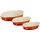 Le Creuset Auflaufform oval, flammendes Orange, 3er-Set