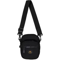 Alpha Industries Unisex Label Messenger Bag Small Umhängetasche, Black