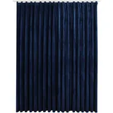 vidaXL Verdunkelungsvorhang mit Haken Samt Dunkelblau 290 x 245 cm