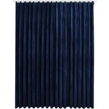 vidaXL Verdunkelungsvorhang mit Haken Samt Dunkelblau 290 x 245 cm