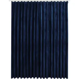 vidaXL Verdunkelungsvorhang mit Haken Samt Dunkelblau 290 x 245 cm